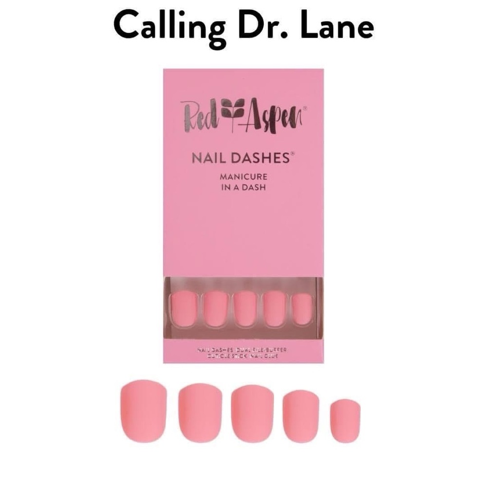 Red Aspen Pink Nail Dashes